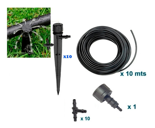Imagen 4 de 9 de Kit De Riego Por Goteo Para 10 Macetas Aquaflex Oferta!!