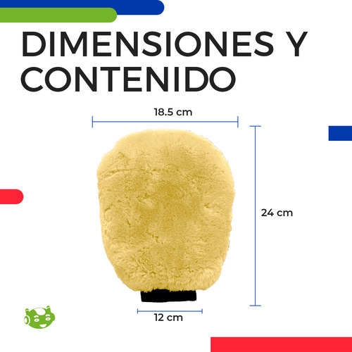 Guante Suave de Lana para Lavado y Pulido de Auto Slim Company Paño de Limpieza y Cuidado de Coche Color Amarillo