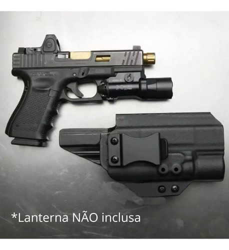 Coldre Glock G17 G19 G22 Uso Com Lanterna Surefire X300