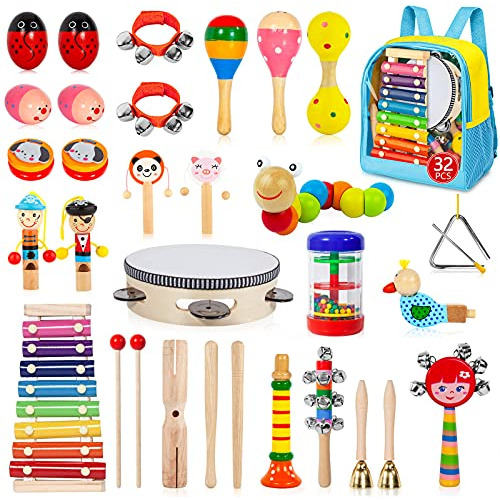 Juego De Instrumentos Musicales Niños Pequeños, 32 Pi...