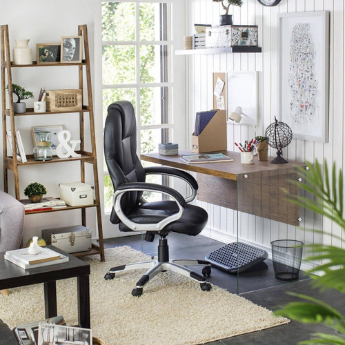Cadeira Executiva Luxo Presidente Braço Ergonômico Premium Cor Preto Material Do Estofamento Couro Sintético