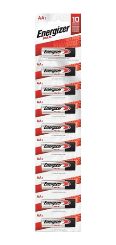 10x Pack Pila Alcalina Aa Energizer