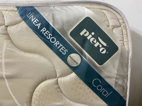 Colchón Piero Línea Resortes Coral Exclusivo Usado Beige (Usado)