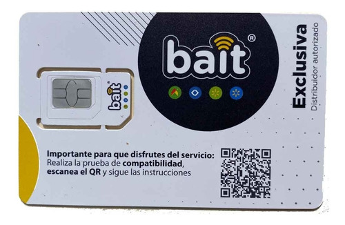 Imagen 1 de 1 de 9 Sim Bait Chip Bait Con 100 De Saldo Distribuidor Oficial 