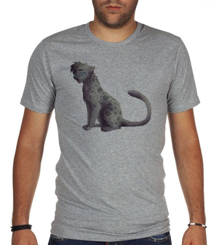 Remera De Hombre Gato Con Manchas Triste