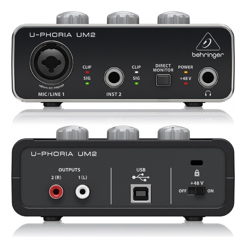 Interfaz De Audio Usb Behringer U-phoria Um2