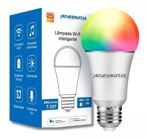 Lampada Comodino smart WiFi Compatibile Alexa Google Home Luce Notturna RGB  RGBW