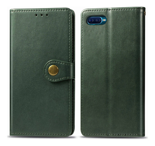 Y Verde Para Teléfono Oppo Reno A Retro Con Hebilla De