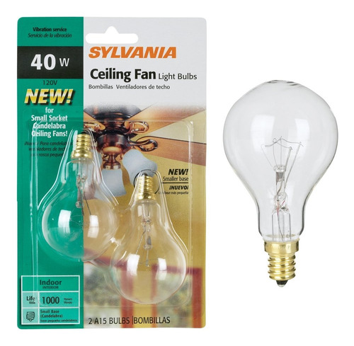 Syl Celing - Bombilla De Ventilador De 40 W, Tamano 2 Ct, Sy