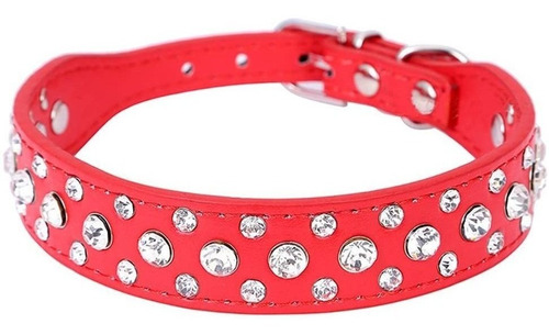 Dogs Kingdom - Collar De Piel Con Cristales Brillantes Perso