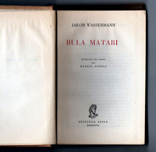 Bula Matari -  Jakob Wassermann - 1952