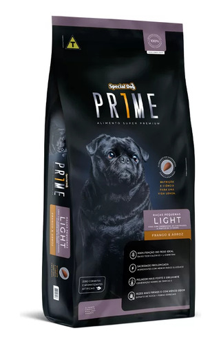 Ração Special Dog Prime Light Cães Adultos Peq. Frango 1kg