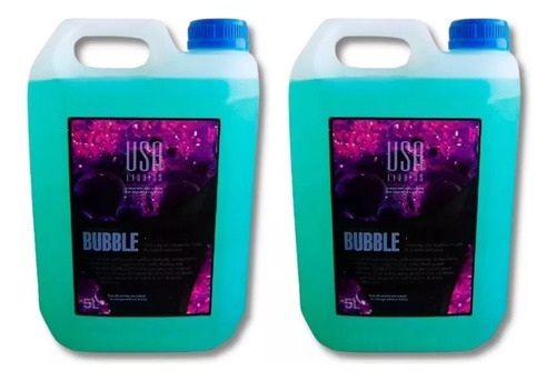 Pack X 2 Liquido De Burbujas Usa Liquids Bubble 5 Litros 