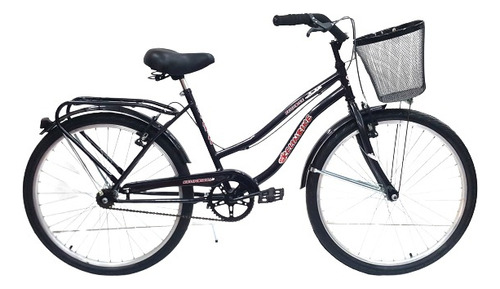 Bicicleta paseo femenina Kelinbike Full R26 frenos v-brakes color negro con pie de apoyo  