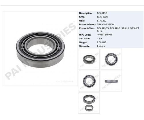 Rodamiento Caja Mack Ma1213el 67ax322 Gbg7321