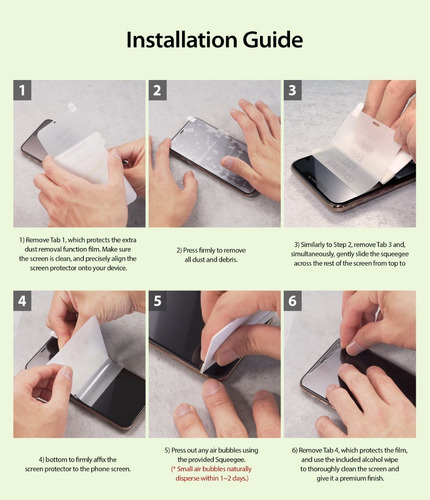 Imagen 3 de 10 de Film Dual Easy Samsung A70 & A90 Ringke Original Pack X2