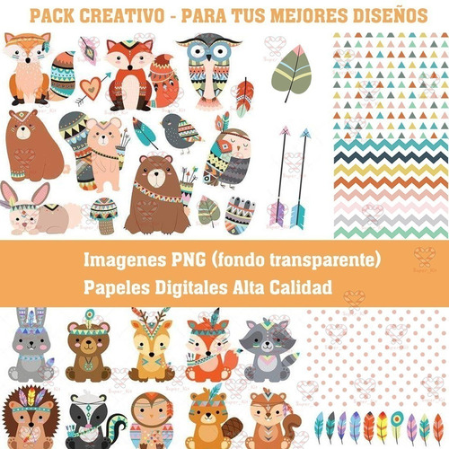 Animalitos Tribal Nordicos Cliparts Png Papeles Fondos Sp