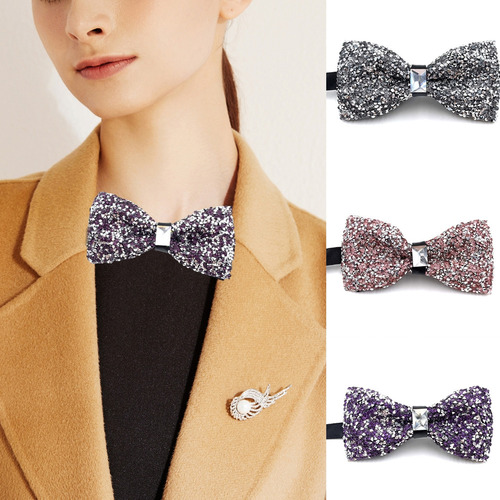 . (a) Corbata De Cristal Brillante Con Diamantes De