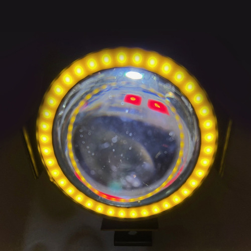 Faro Auxiliar Moto Cree Led U7 Ojo Angel Lupa Ambar Blanco