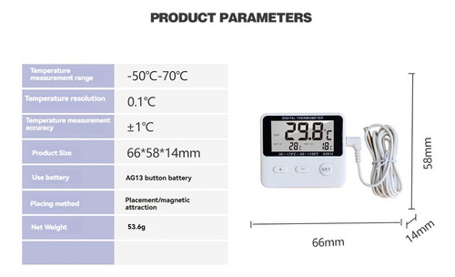Termómetro Con Sensor De Sonda Digital Lcd, Tanque De Agua,