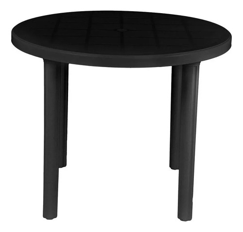  Mesa Circular Plastica 90x70 Cm Alto Voss 2000 Negra