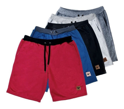 Kit 2 Bermudas Moletom Masculino Academia Esporte Fitness Nf