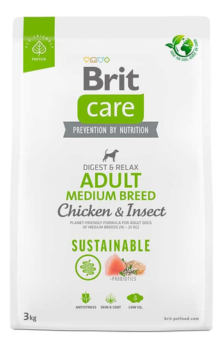 Brit Care Dog Chicken Insect Adulto Medium Breed 3kg. Np
