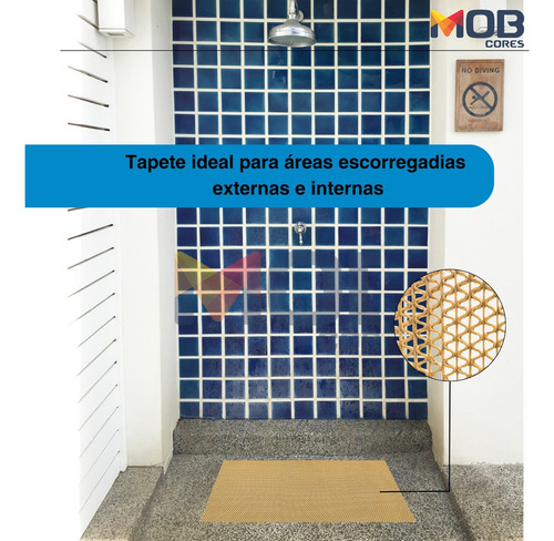 Piso Protetor Antiderrapante Grid Pra Locais Molhados 60x120