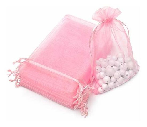 Bolsas Organza 100 Ud. 10x15cm - Rosa