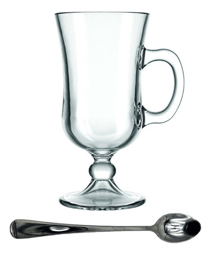 Cuchara Para Capuccino 20 Cm Y Taza Irish Coffee 240 Ml