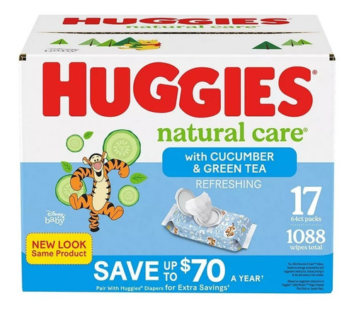 Imagen 2 de 5 de Toallitas Huggies Para Bebé Piel Sensible Sin Frag 1088und.