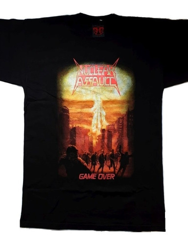 Nuclear Assault Polo Manga Larga Talla Standard [rockoutlet]