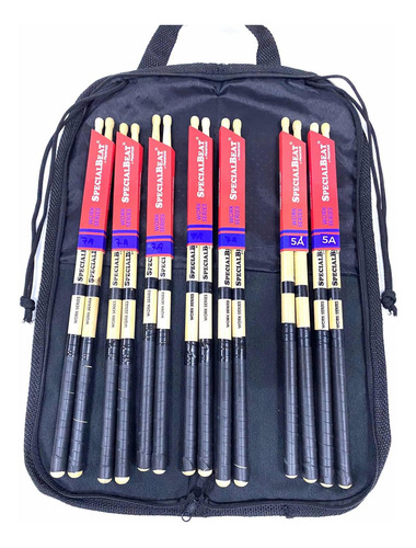 Kit Baqueta 5 Par 7a + 2 Par 5a Specialbeat By Prostick+bag