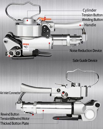 Máquina De Cintar Pneumática Para Embalagem De 1/2/5/8