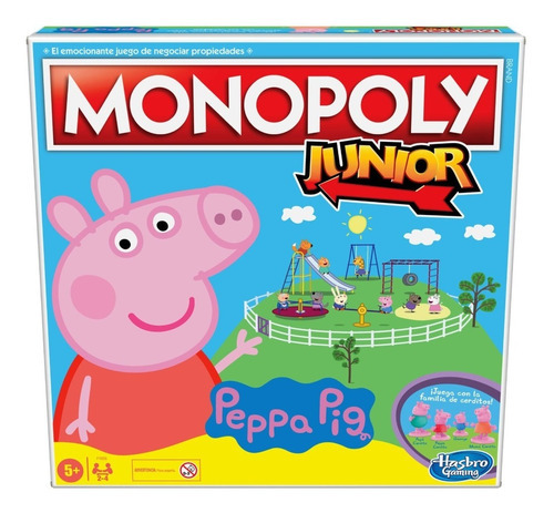 Imagen 7 de 9 de Juego de mesa Monopoly Junior Peppa Pig Hasbro F1656
