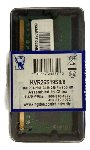 Memoria Ram De Notebook Kingston 4gb Ddr4 3200 Mhz (Usado)