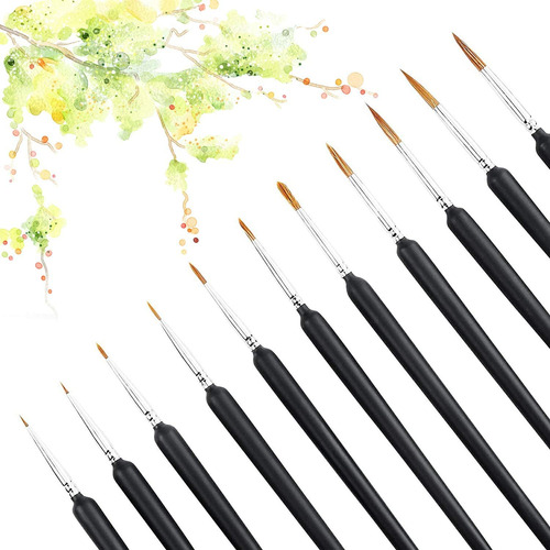 Set Pinceles Profesionales Pintura Punta Fina