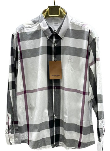 Camisa Tradicional A Cuadros Blanco
