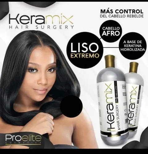 Cirugia Liso Extremo Cabello Afro Keramix De Litro | MercadoLibre