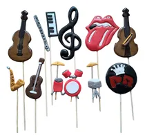Comprar Topper Arte Musical Instrumentos Clave De Sol Fa Y Más X4 Instrumentos Musicales