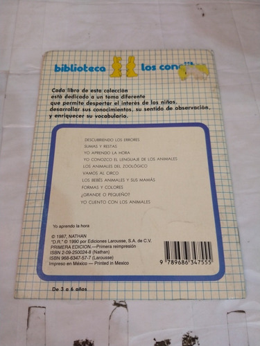 Biblioteca Los Conejitos Yo Aprendo La Hora Larousse (Usado)