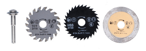 Juego De Hojas De Sierra Circular Hss Mini De 54,8 Mm Y Mand