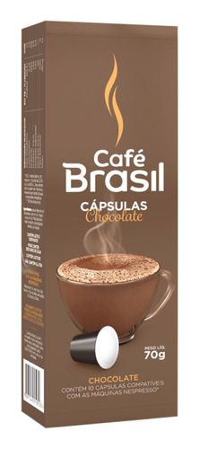 Capsula Bebida Café Brasil Chocolate Cafeteira Nespresso