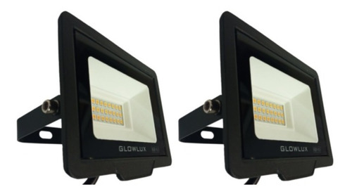 Pack X2 Proyector Reflector Led 10w Cálida Glowlux - E A  