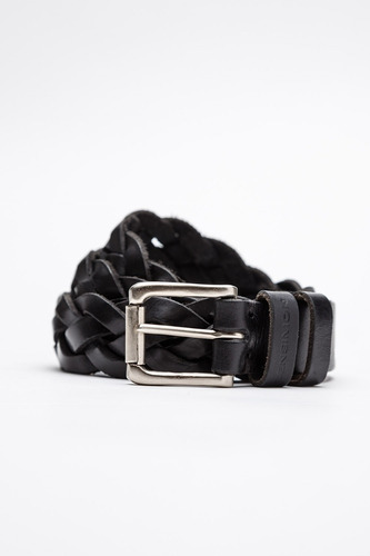 Cinturon Trenzado Henry Bensimon Color Negro Talle 90