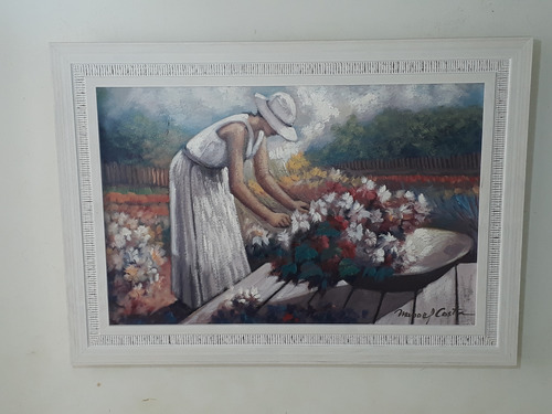 2360- Manoel Costa Ost 72x52cm Com Moldura - Floristas. (Usado)