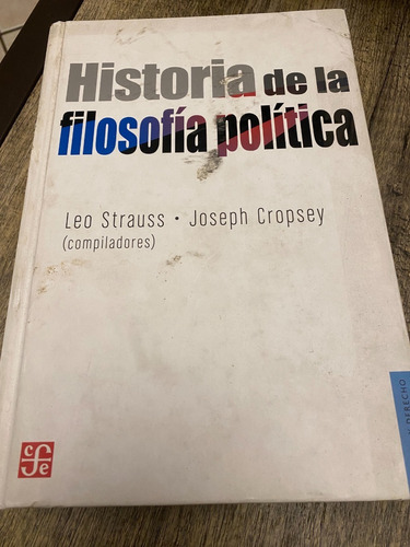 Libro Historia De La Filosofía Política De Leo Strauss