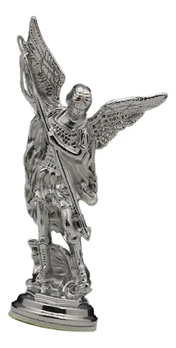 Escultura Del Ángel De La Figura Del Arcángel Miguel Plata