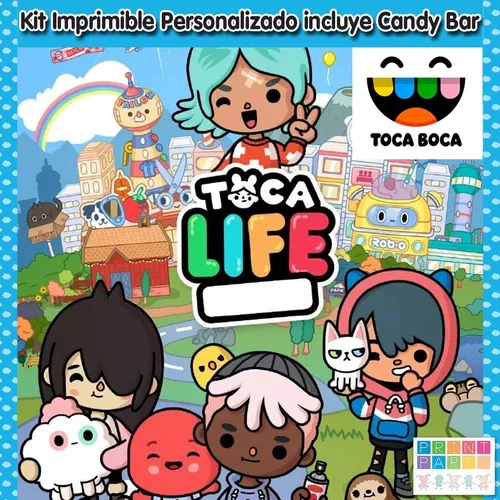 Toca Boca Toca Life Kit Imprimible Personalizado Candy Bar