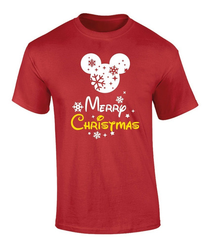Playeras Para Familia Mickey Y Minnie Christmas Navideña 3pz